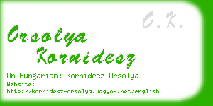 orsolya kornidesz business card